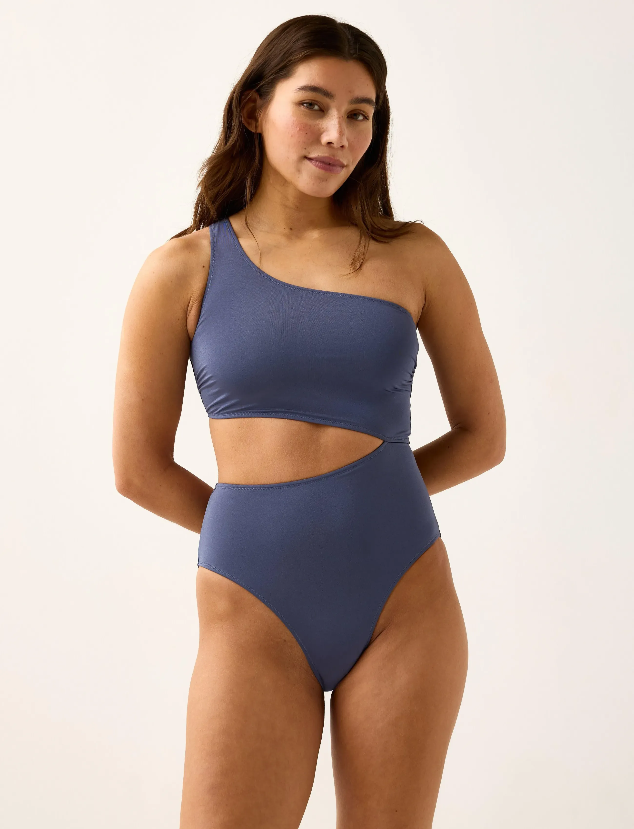 Lindex Swimsuit Trina Shiny - Badmode - DUSTY BLUE / blue