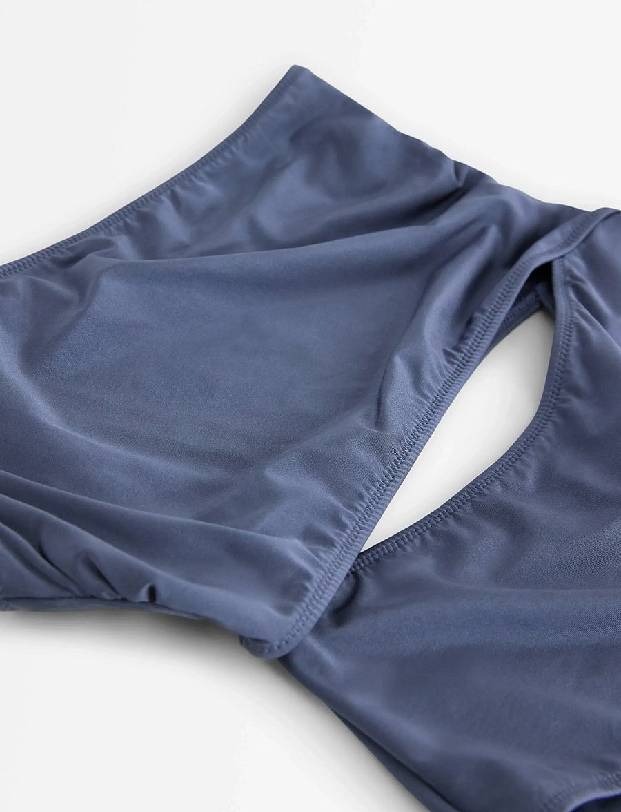 Lindex - Swimsuit Trina Shiny - swimsuits - dusty blue - 5