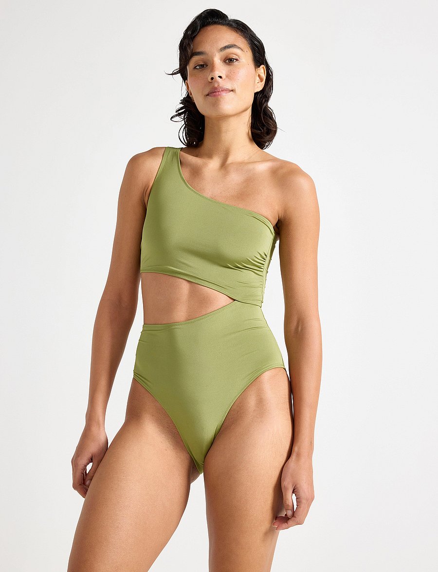 Lindex - Swimsuit Trina Shiny - swimsuits - light dusty green - 0