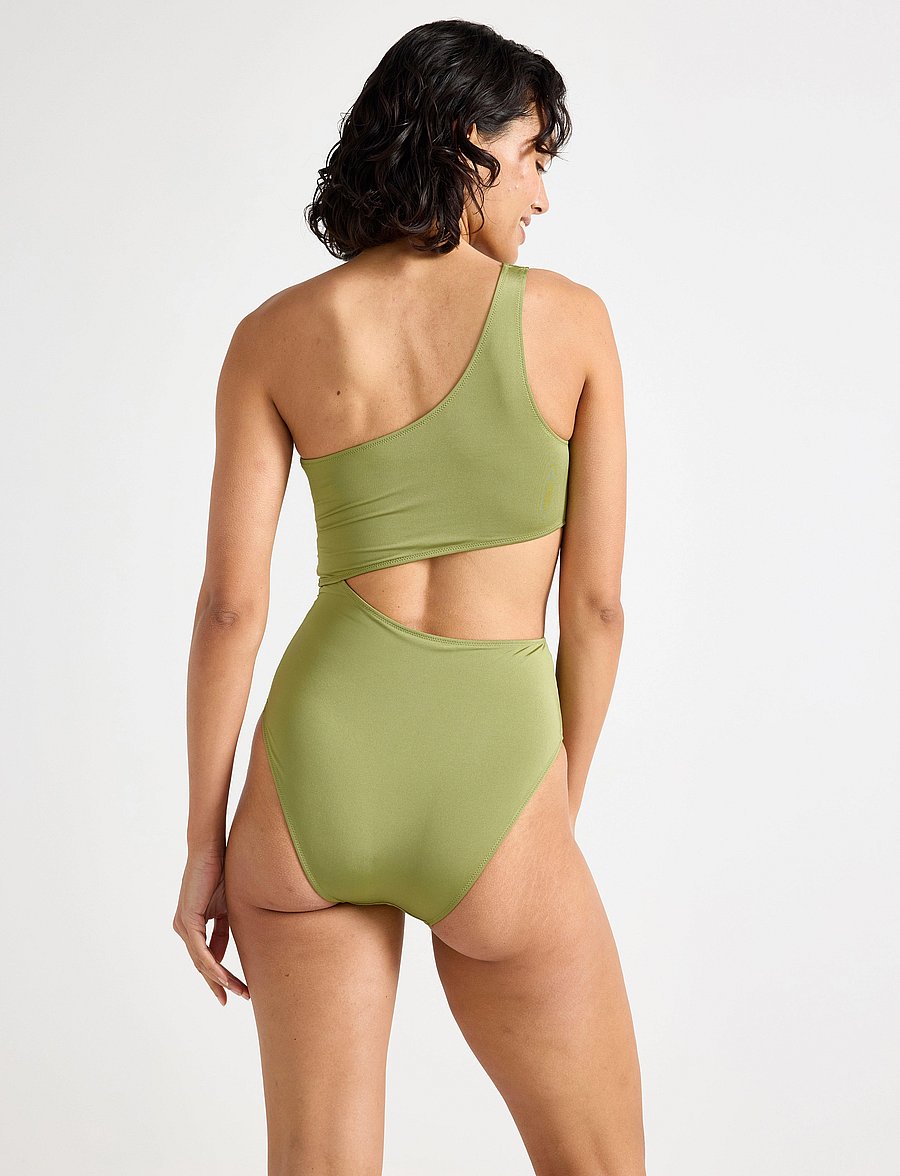 Lindex - Swimsuit Trina Shiny - swimsuits - light dusty green - 3