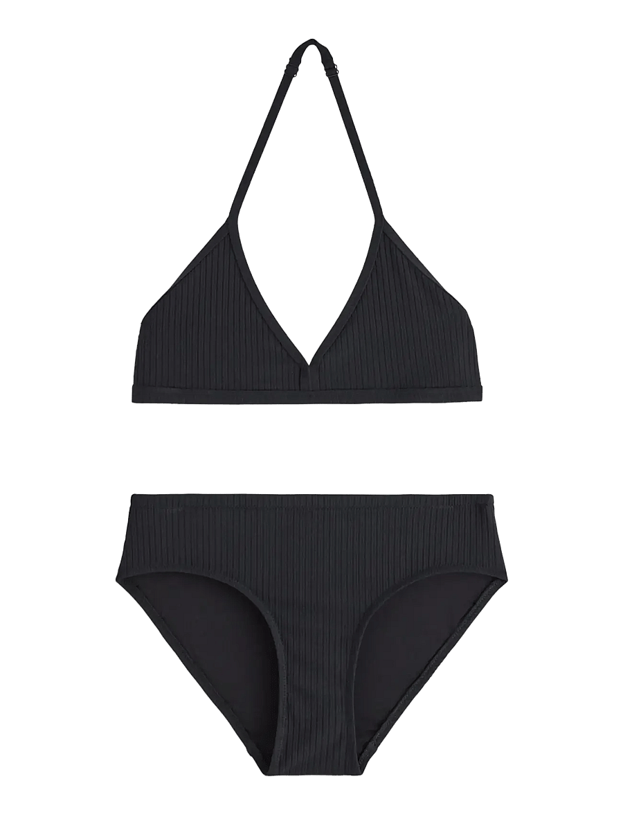 Lindex - Bikini triangle rib - bikinier - black - 0