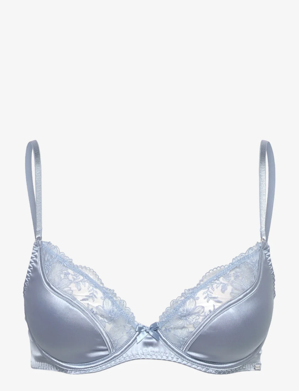 Lindex - Bra Lina halfcup - bh:ar med bygel - light dusty blue - 1