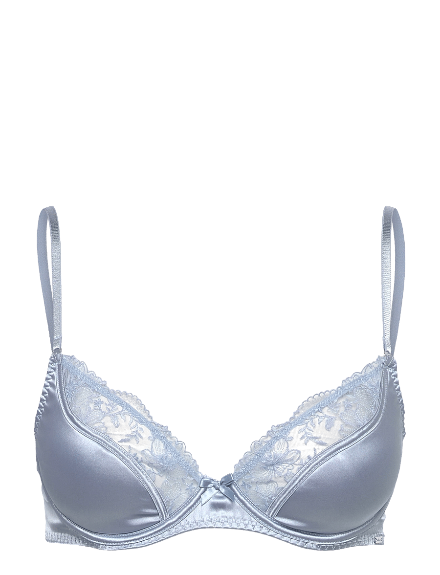 Lindex - Bra Lina halfcup - de laveste prisene - light dusty blue - 1