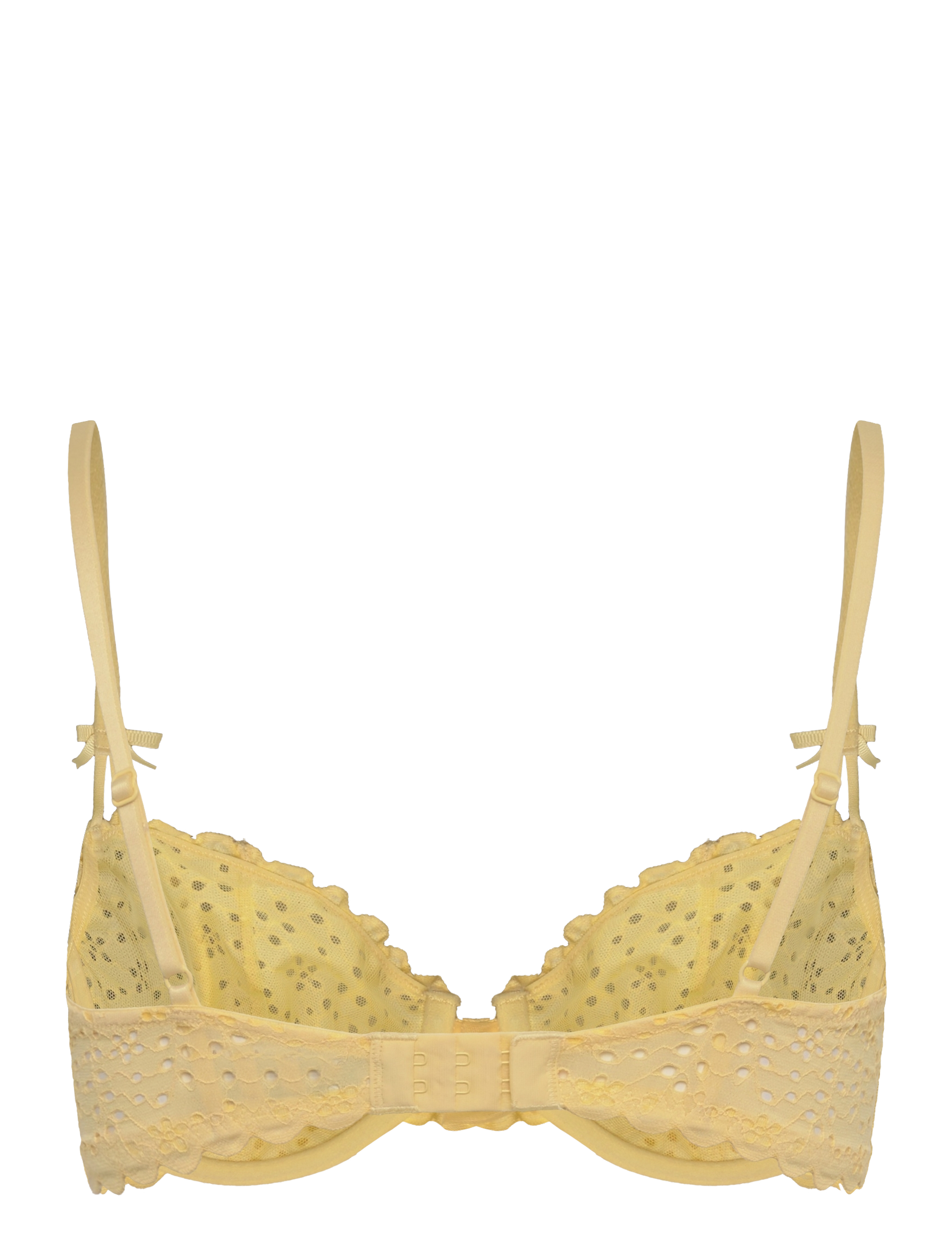 Lindex - Wire bra broderie anglais - light yellow - 2