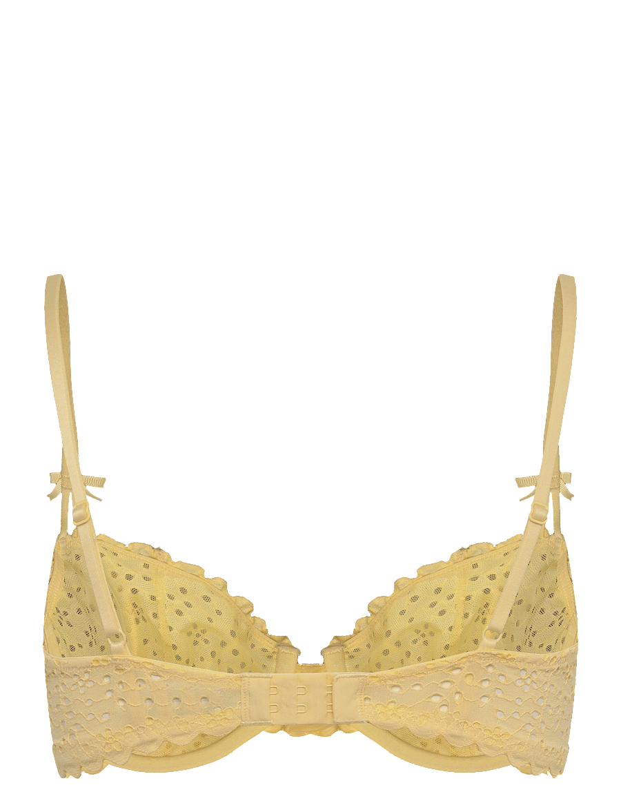 Lindex - Wire bra broderie anglais - traadiga rinnahoidjad - light yellow - 2
