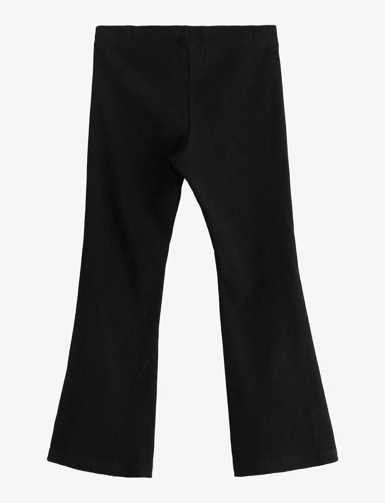 Lindex - leggings flare 2x2 rib - leggings - black - 2