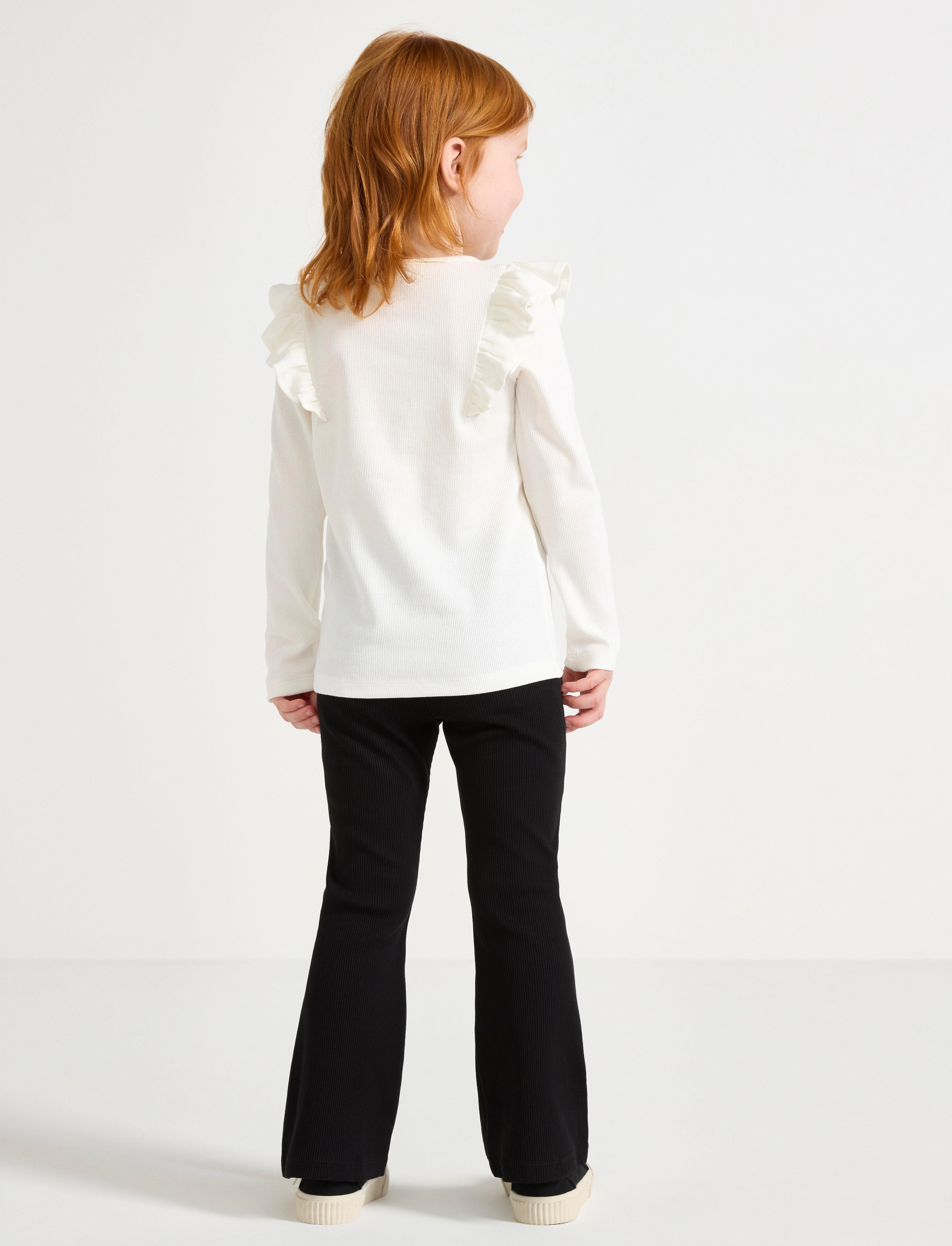 Lindex - leggings flare 2x2 rib - leggings - black - 3