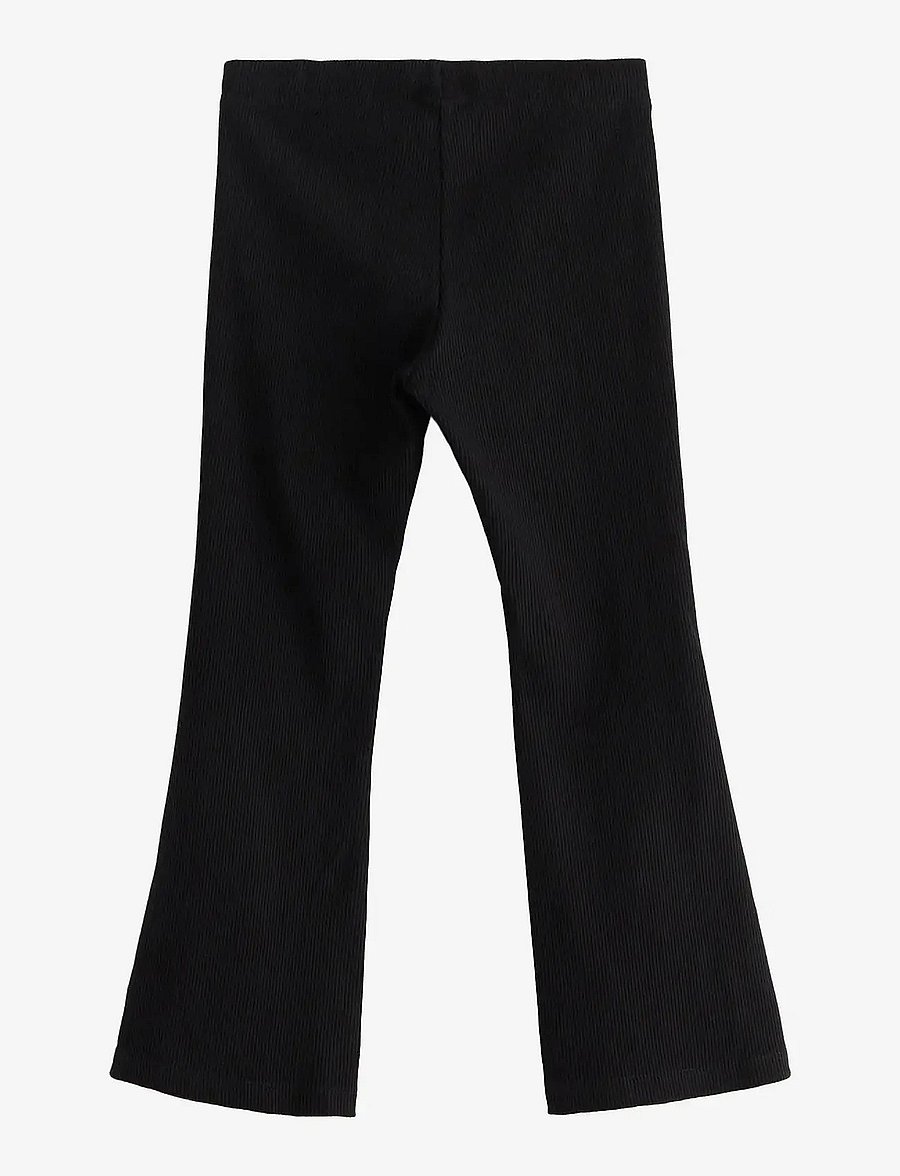 Lindex - Ribbed flared leggings - retuusid - black - 2