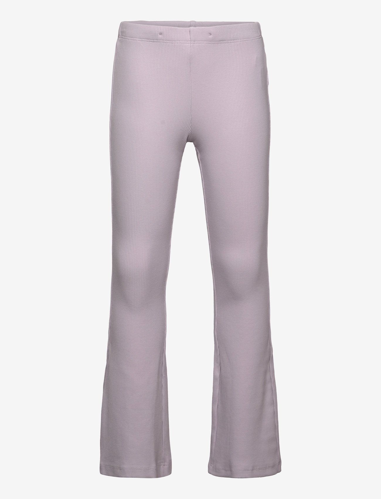 Lindex - leggings flare 2x2 rib - leggings - light dusty lilac - 1