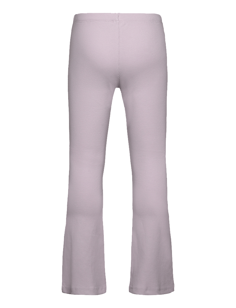 Lindex - leggings flare 2x2 rib - leggings - light dusty lilac - 2