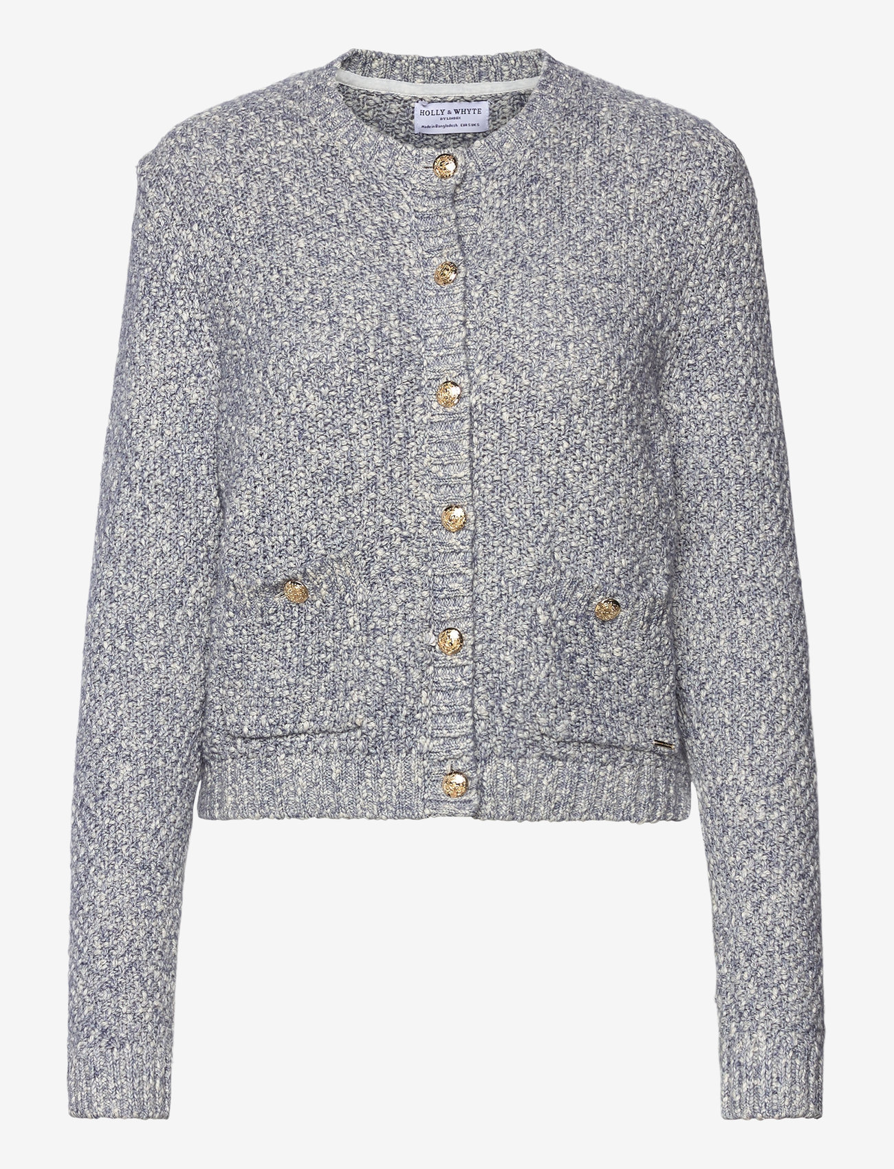 Lindex - Jacket Luna knitted - koftor - blue melange - 1