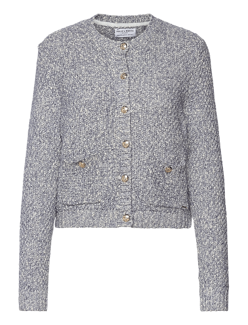 Lindex - Jacket Luna knitted - koftor - blue melange - 1