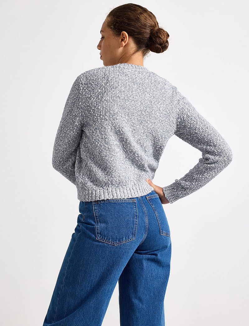 Lindex - Jacket Luna knitted - koftor - blue melange - 3