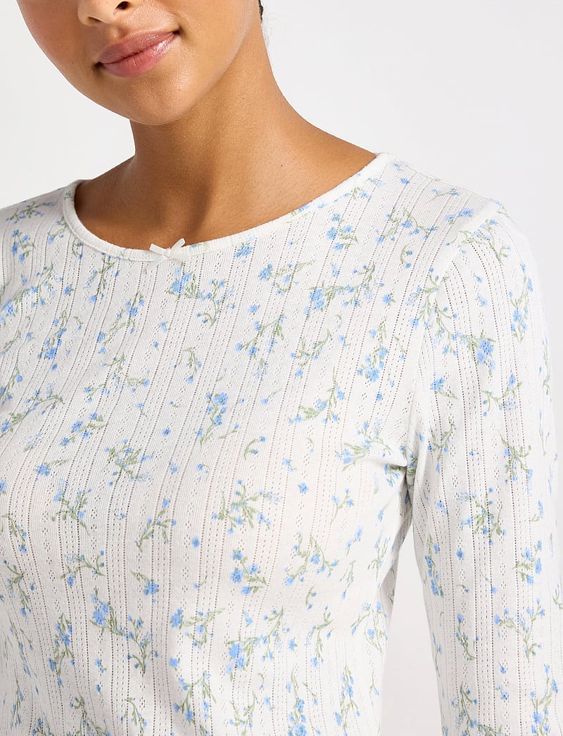 Lindex - Pyjamas top i pointelle - oberteile - light blue - 4