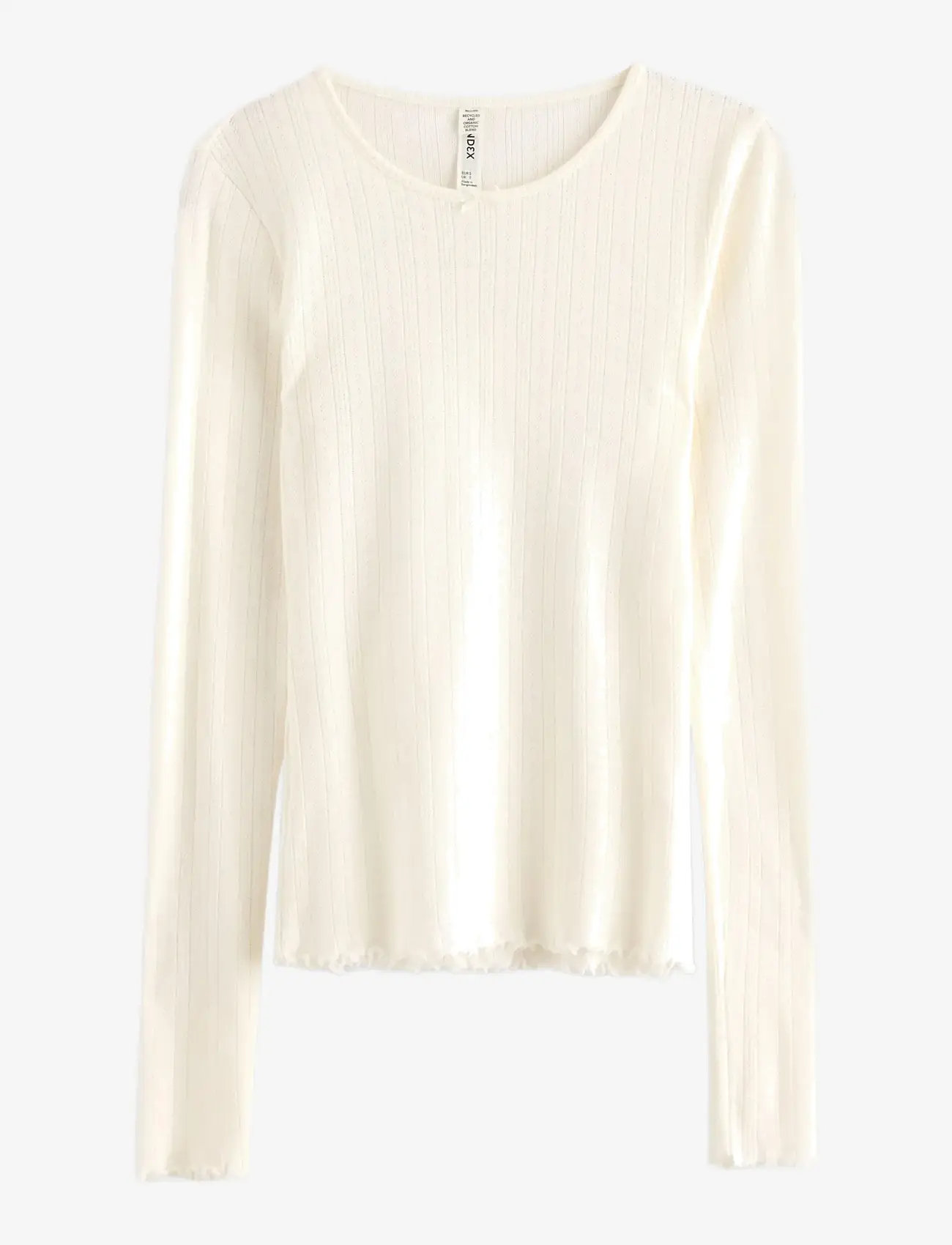 Lindex - Pyjama top in pointelle - Överdelar - white - 1