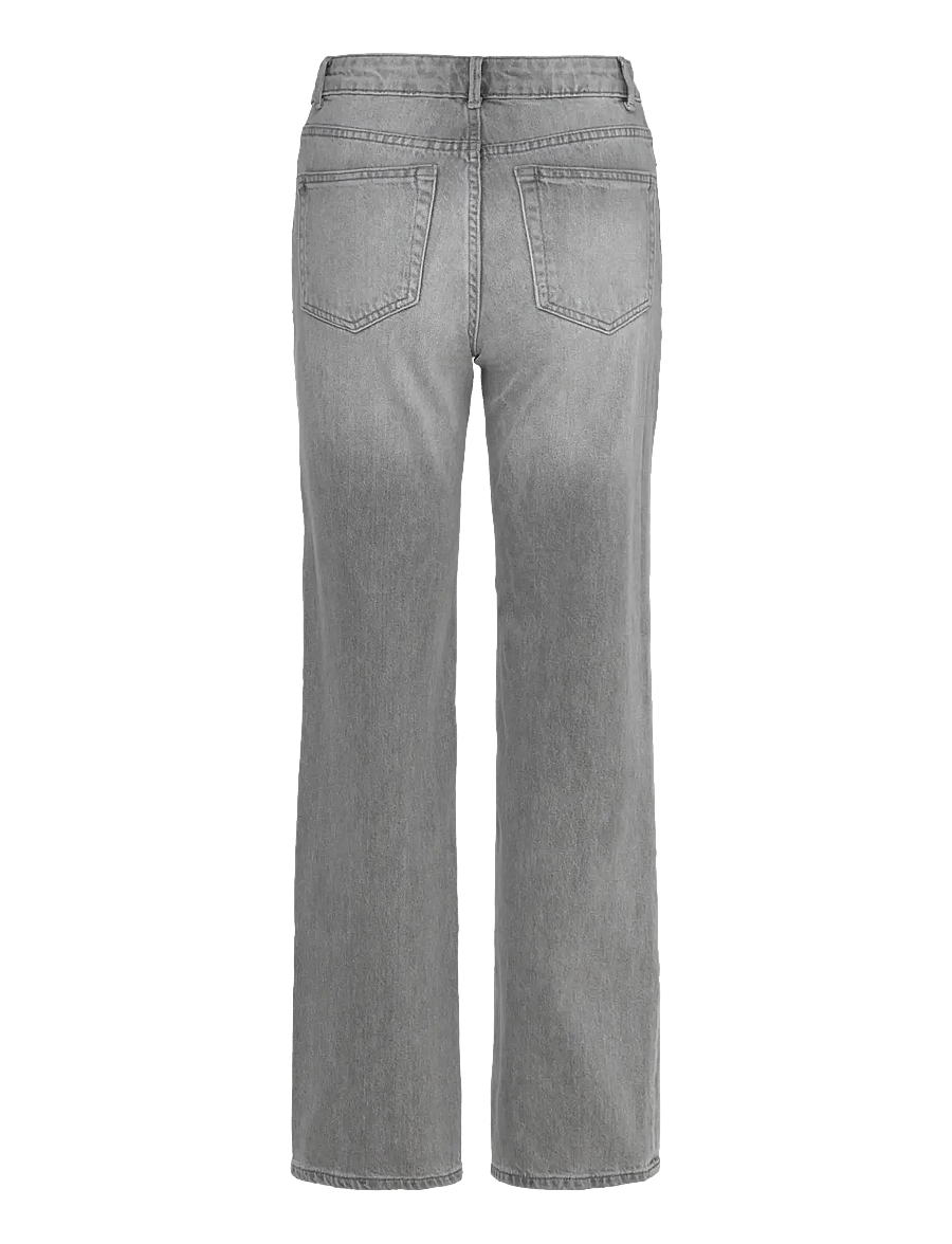 Lindex - Trousers denim Hanna long lt g - grey - 1