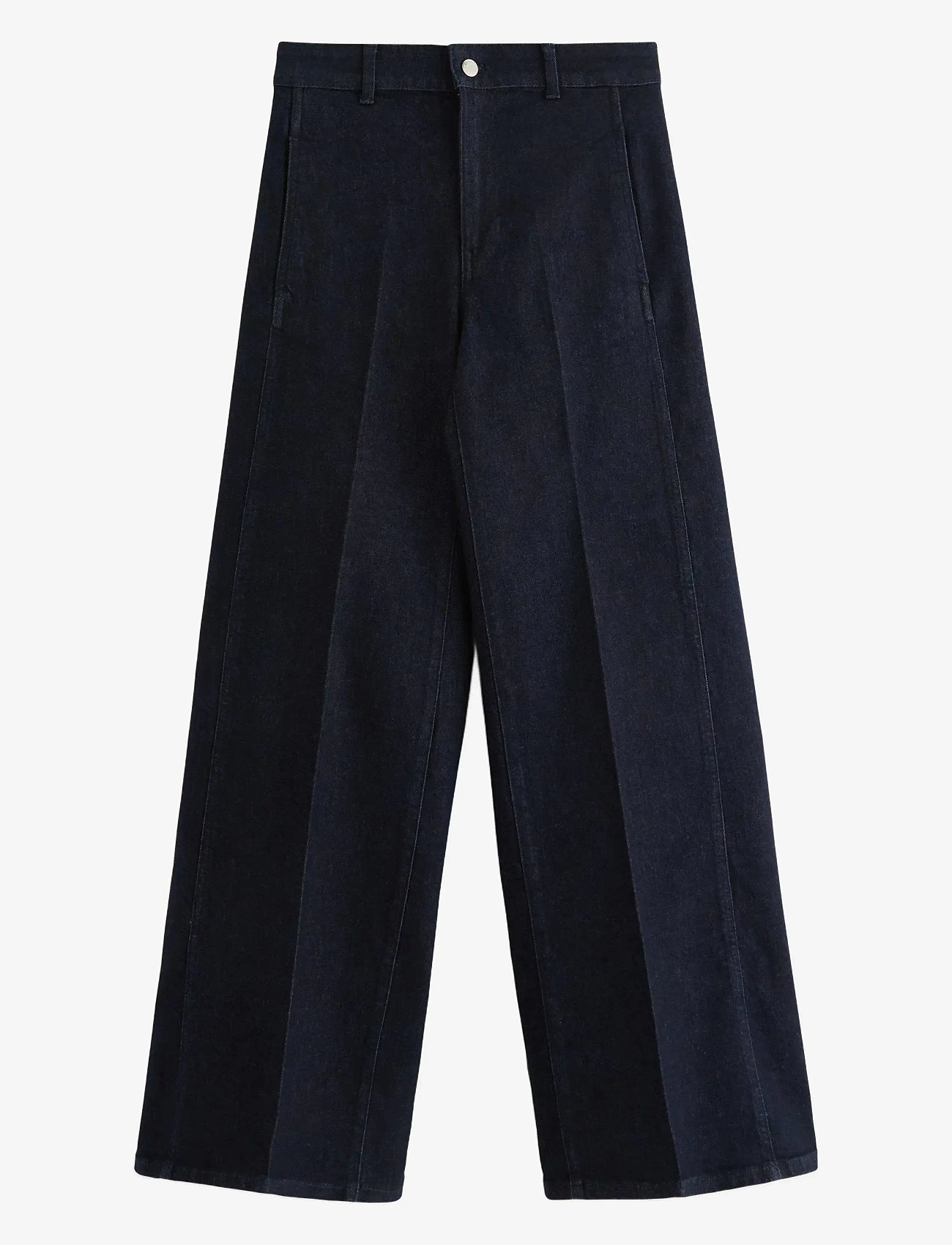 Lindex - WIDE trousers in denim with stretch - dark denim - 1