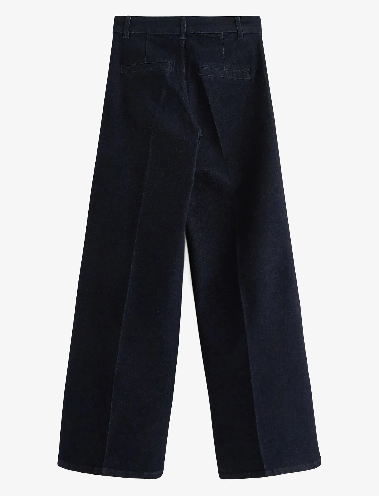 Lindex - WIDE trousers in denim with stretch - dark denim - 2