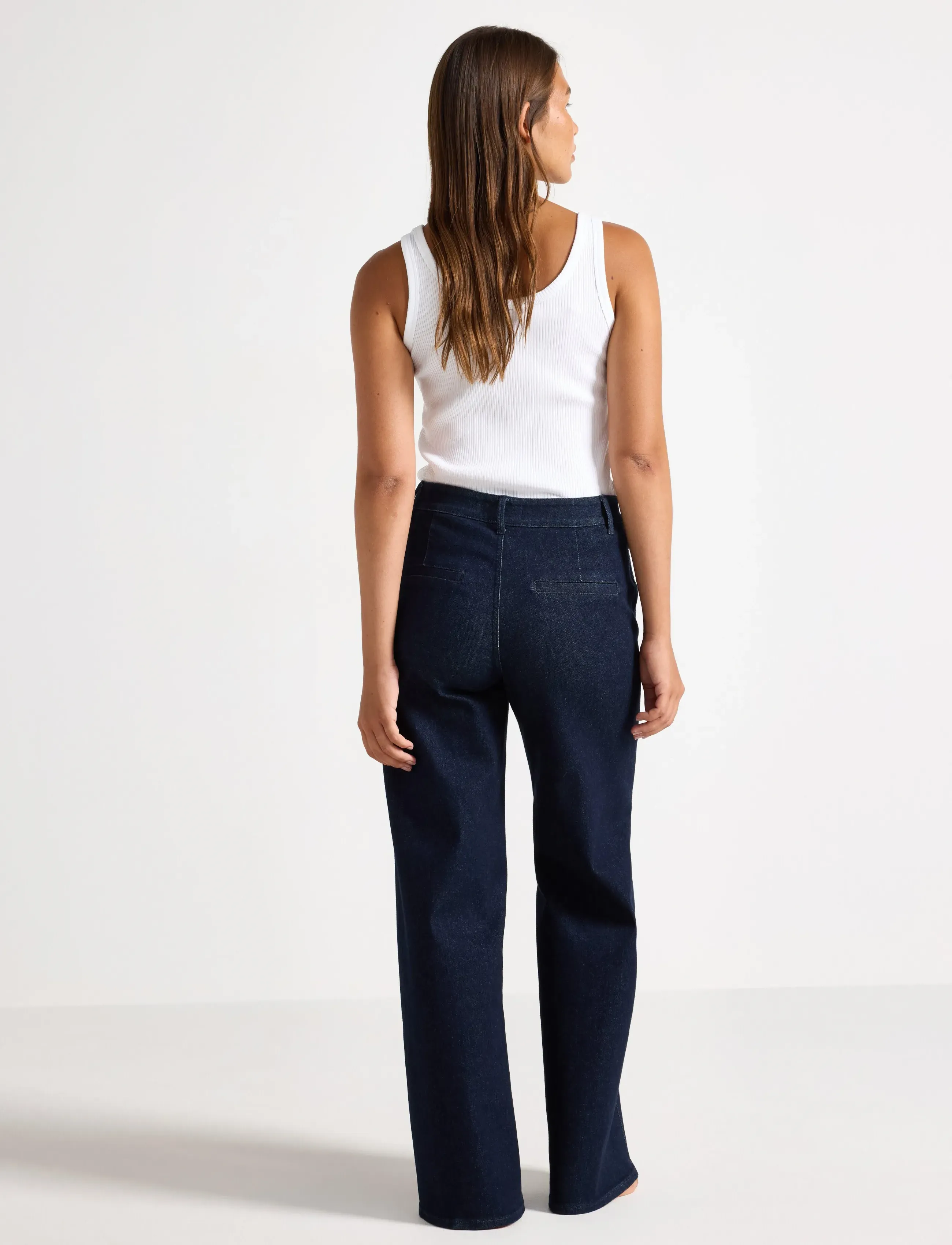 Lindex WIDE Noomi byxor i denim med stretch dam – bild 4