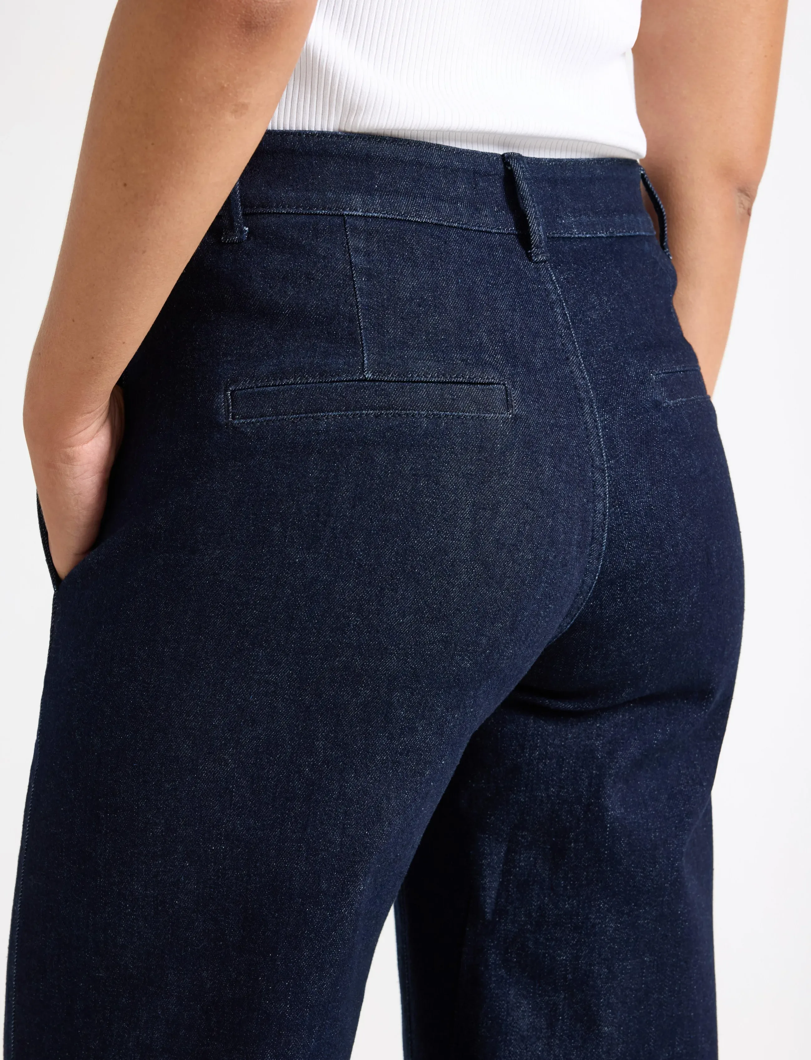 Lindex WIDE Noomi byxor i denim med stretch dam – bild 5