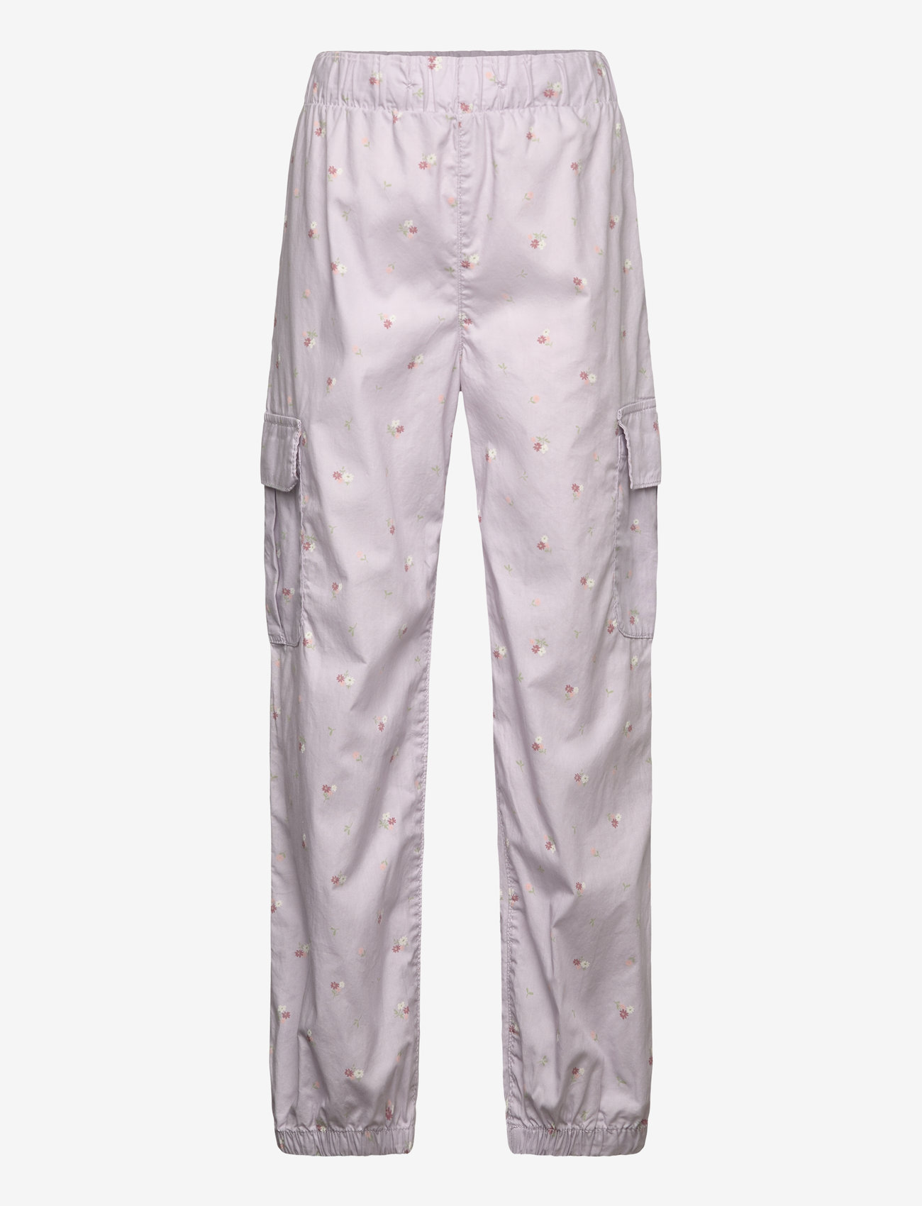 Lindex - Trousers cargo poplin AOP - cargobyxor - light dusty lilac - 0