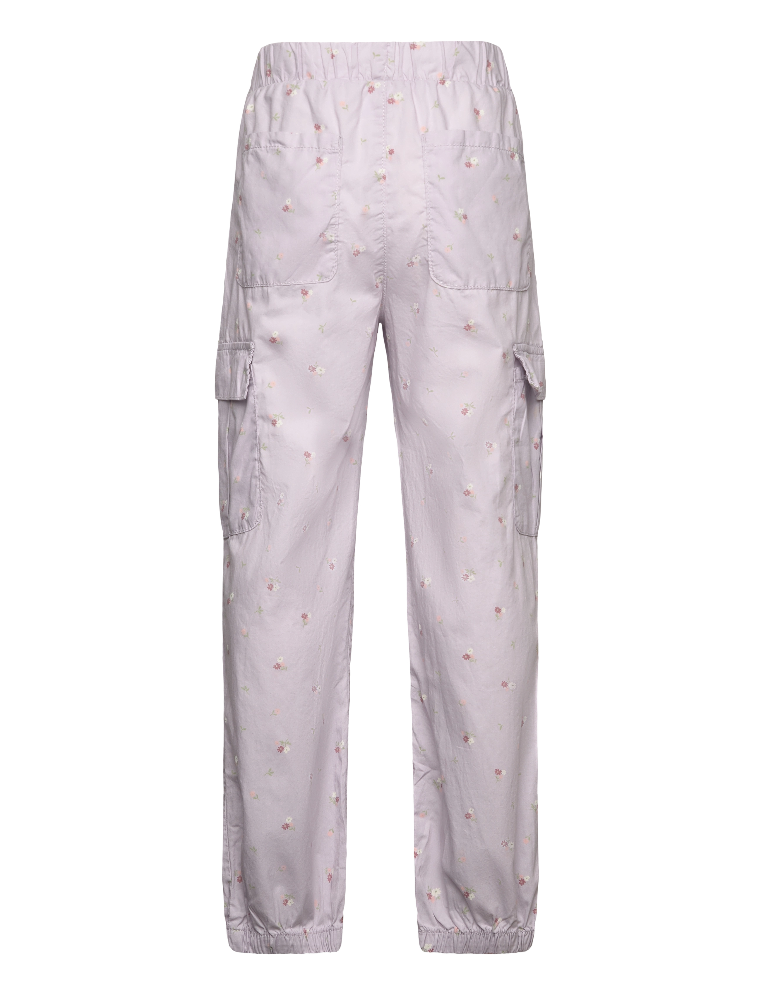 Lindex - Trousers cargo poplin AOP - kargopüksid - light dusty lilac - 1