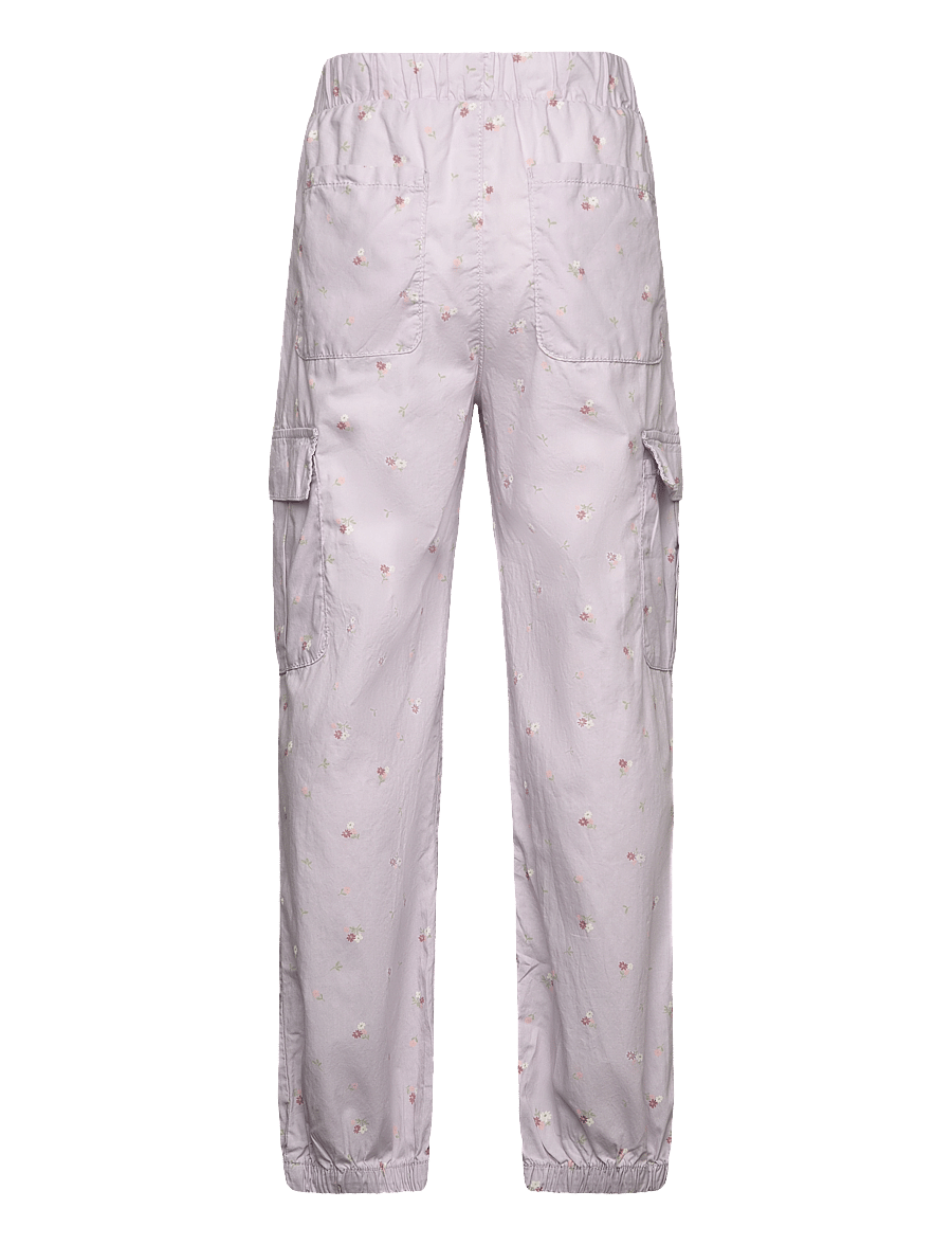 Lindex - Trousers cargo poplin AOP - cargohosen - light dusty lilac - 1