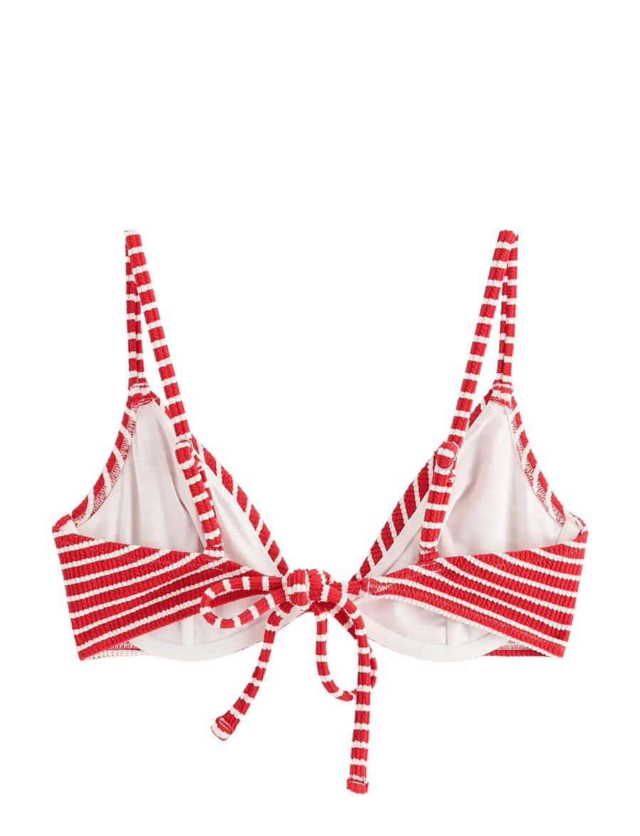 Lindex - Bra Stella Stripes - trekantsbikinier - red - 2