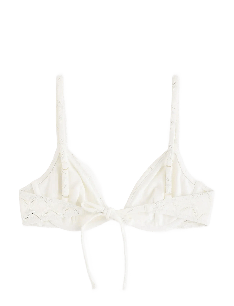 Lindex - Unpadded bikini bra with embroidery - tugikaartega bikiinirinnahoidjad - light white - 2