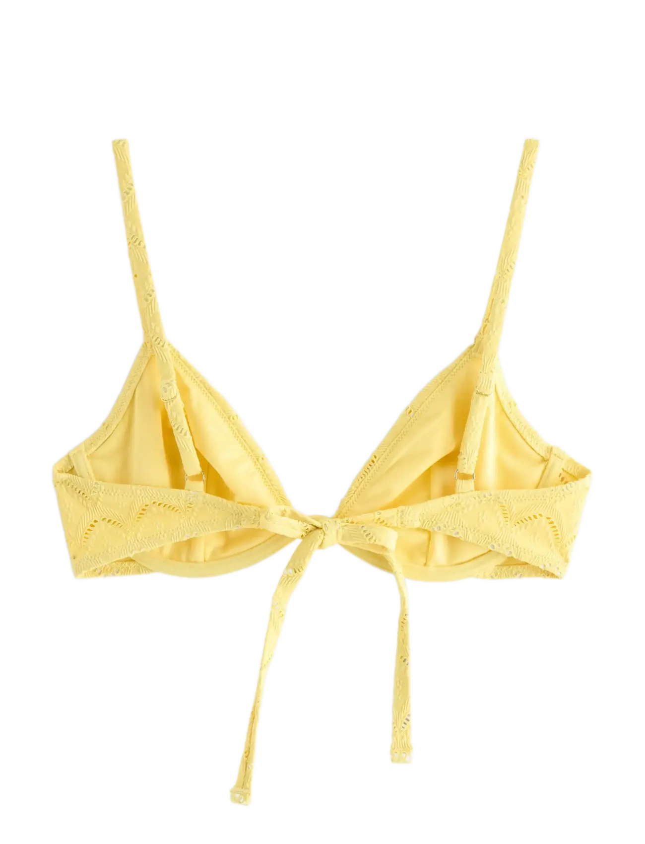 Lindex - Unpadded bikini bra with embroidery - bikinitoppar med bygel - light yellow - 2