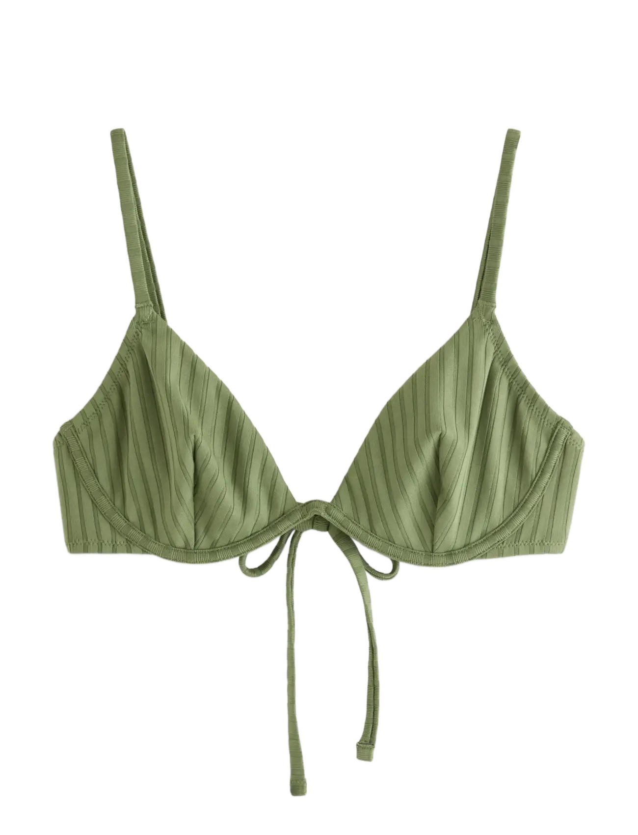 Lindex Bra Stella Rib - Bademode - DK DUSTY GREEN / khaki/green