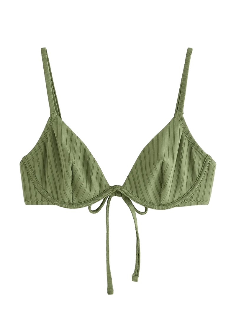 Lindex - Bra Stella Rib - bikini-oberteile mit bügel - dk dusty green - 1