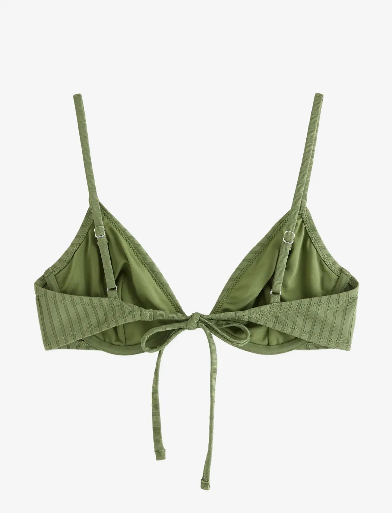 Lindex - Bra Stella Rib - wired bikinitops - dk dusty green - 2