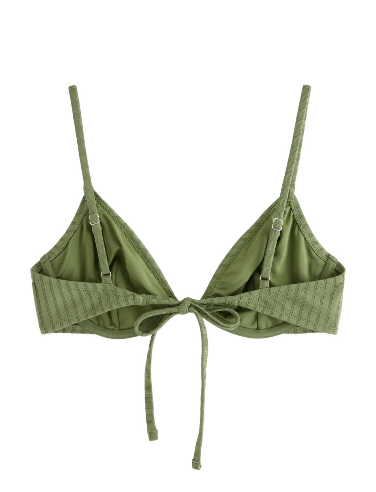 Lindex - Bra Stella Rib - tugitraadiga bikiinide ülaosad - dk dusty green - 2