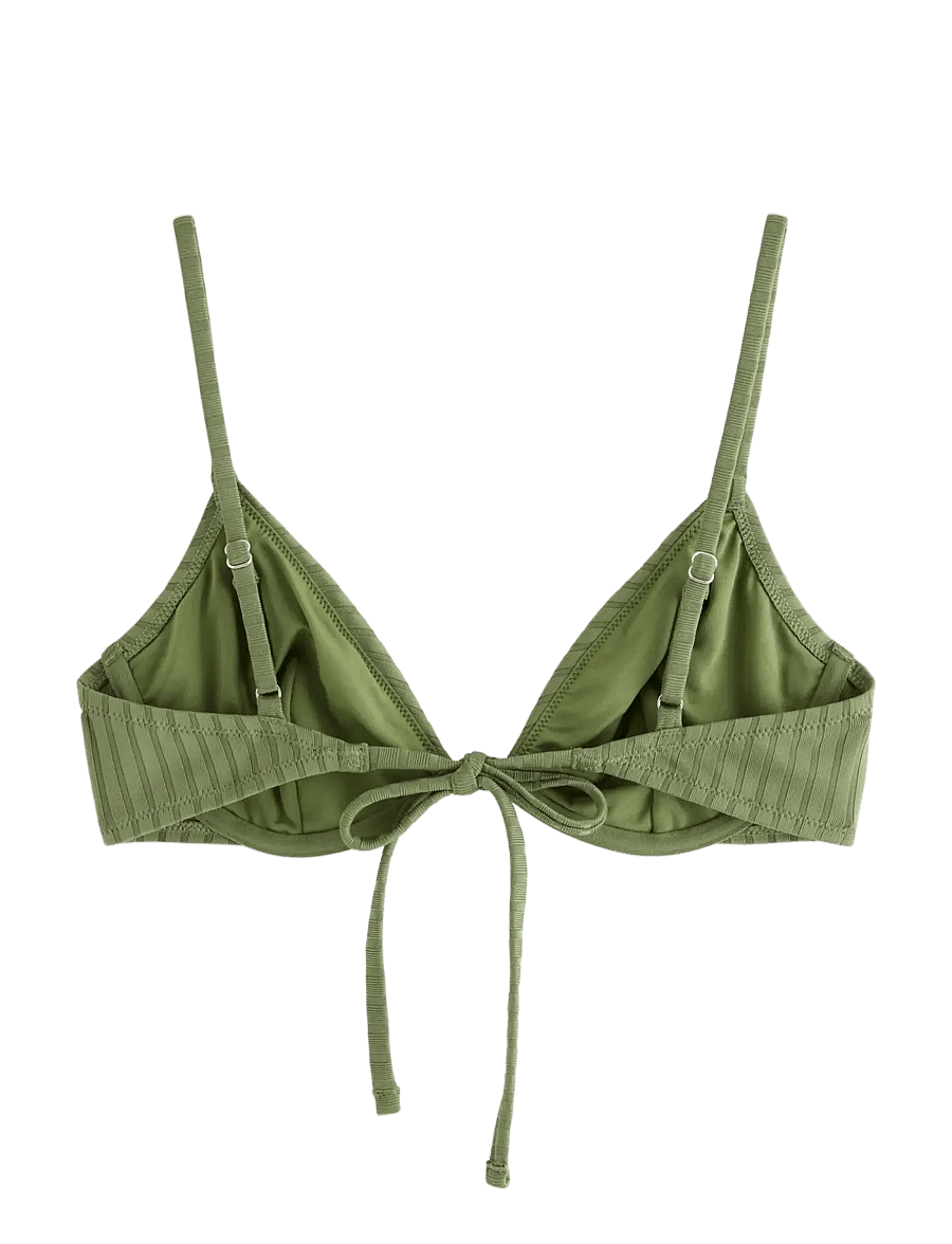Lindex - Bra Stella Rib - bikini-oberteile mit bügel - dk dusty green - 2