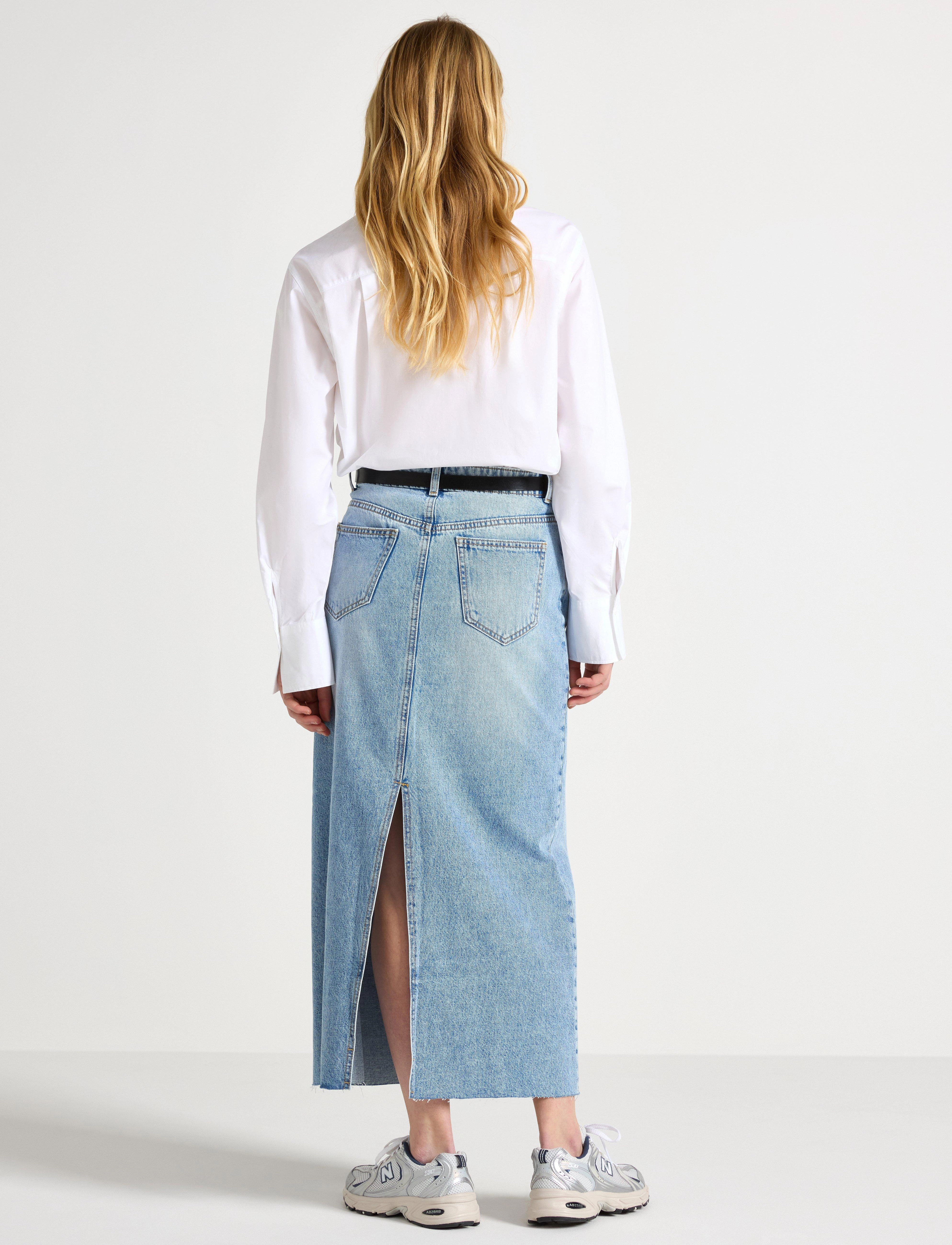 Lindex - Skirt Tanja - denim blue - 3