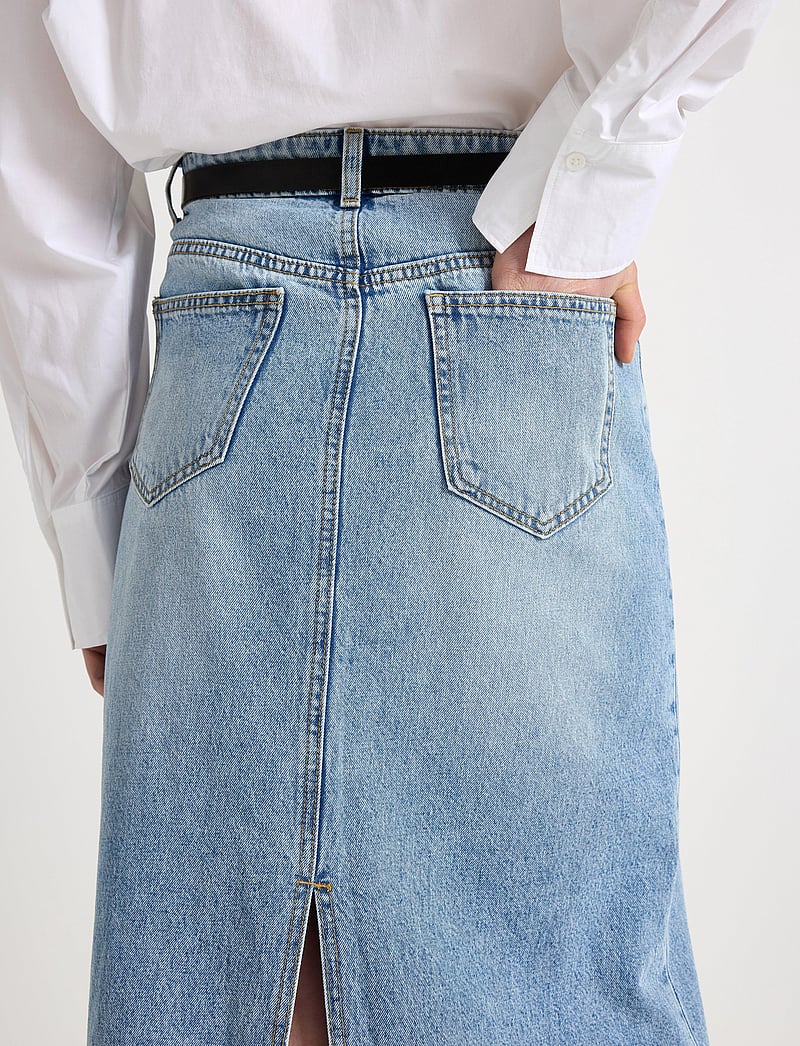 Lindex - Skirt Tanja - denimnederdele - denim blue - 4