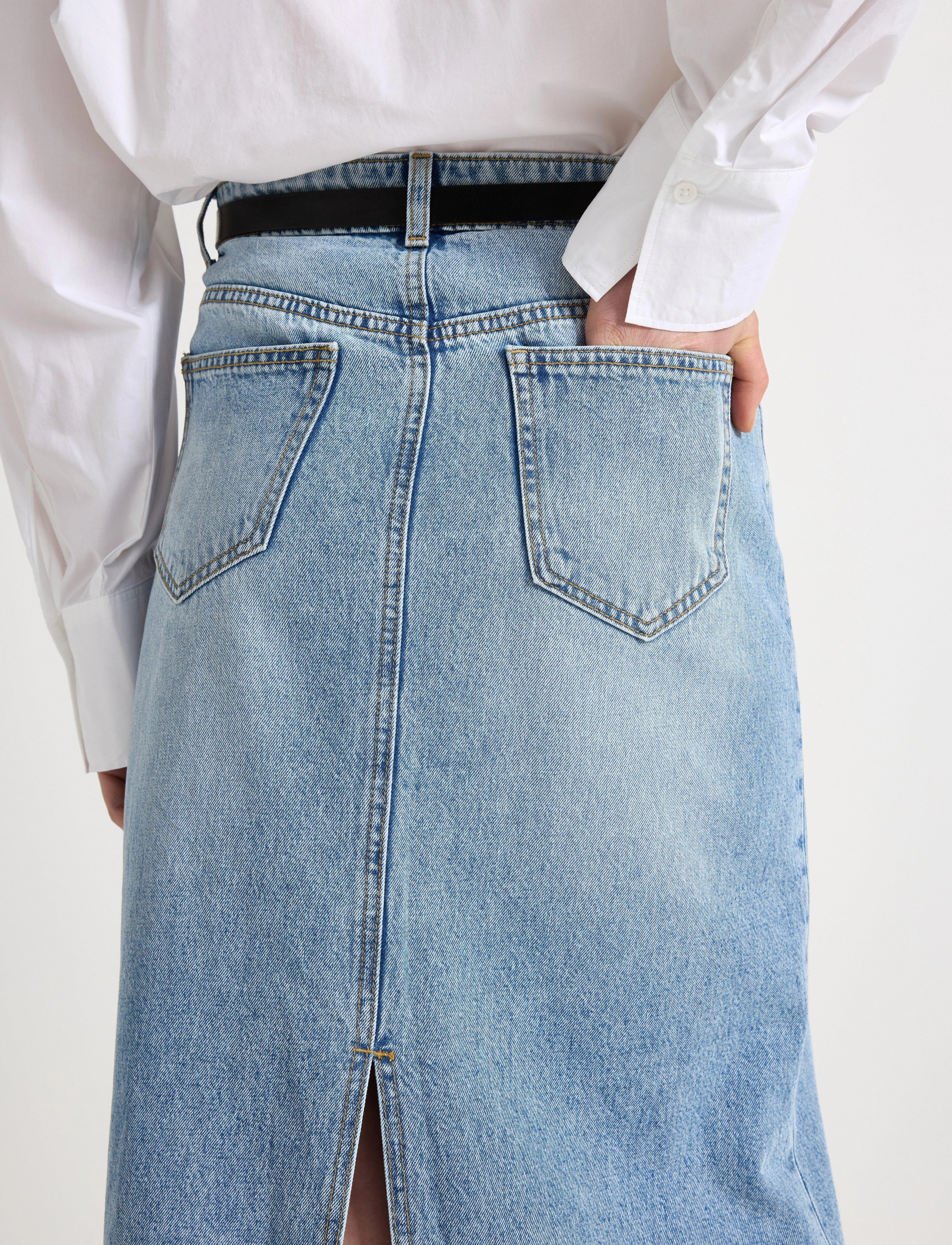 Lindex - Skirt Tanja - denim blue - 4