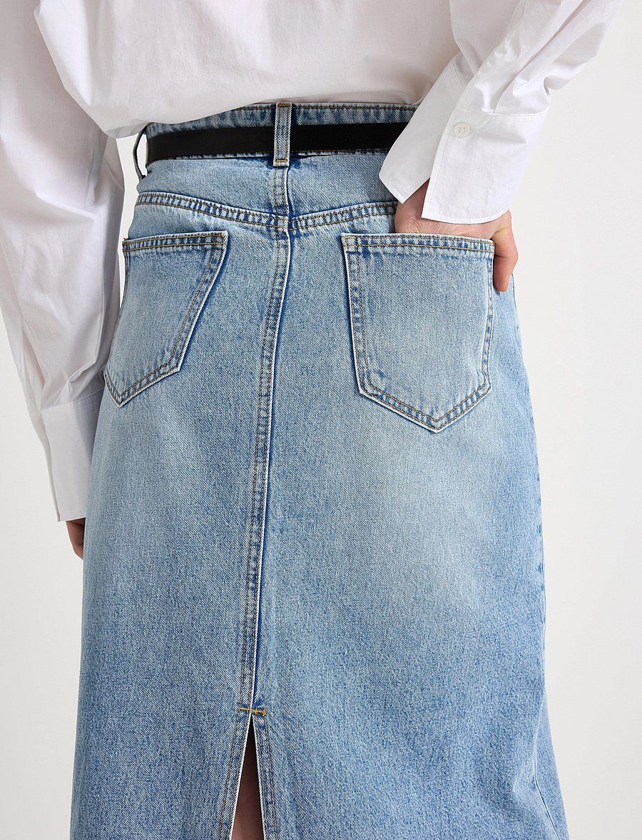 Lindex - Skirt Tanja - denim blue - 4