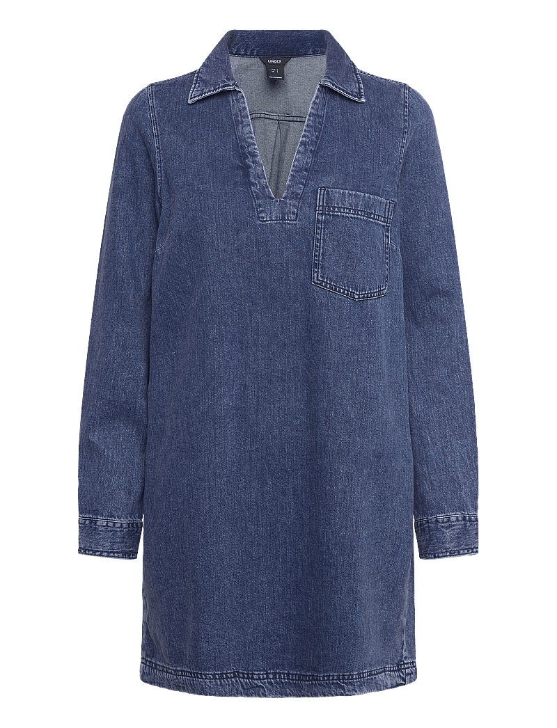 Lindex - Dress Aster - jeansklänningar - denim blue - 1