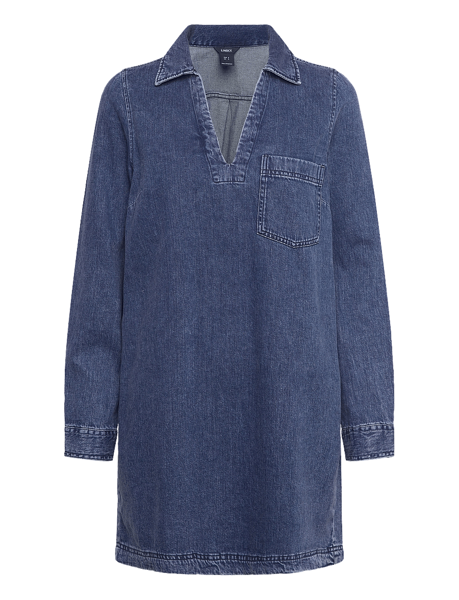 Lindex - Dress Aster - jeanskleider - denim blue - 1