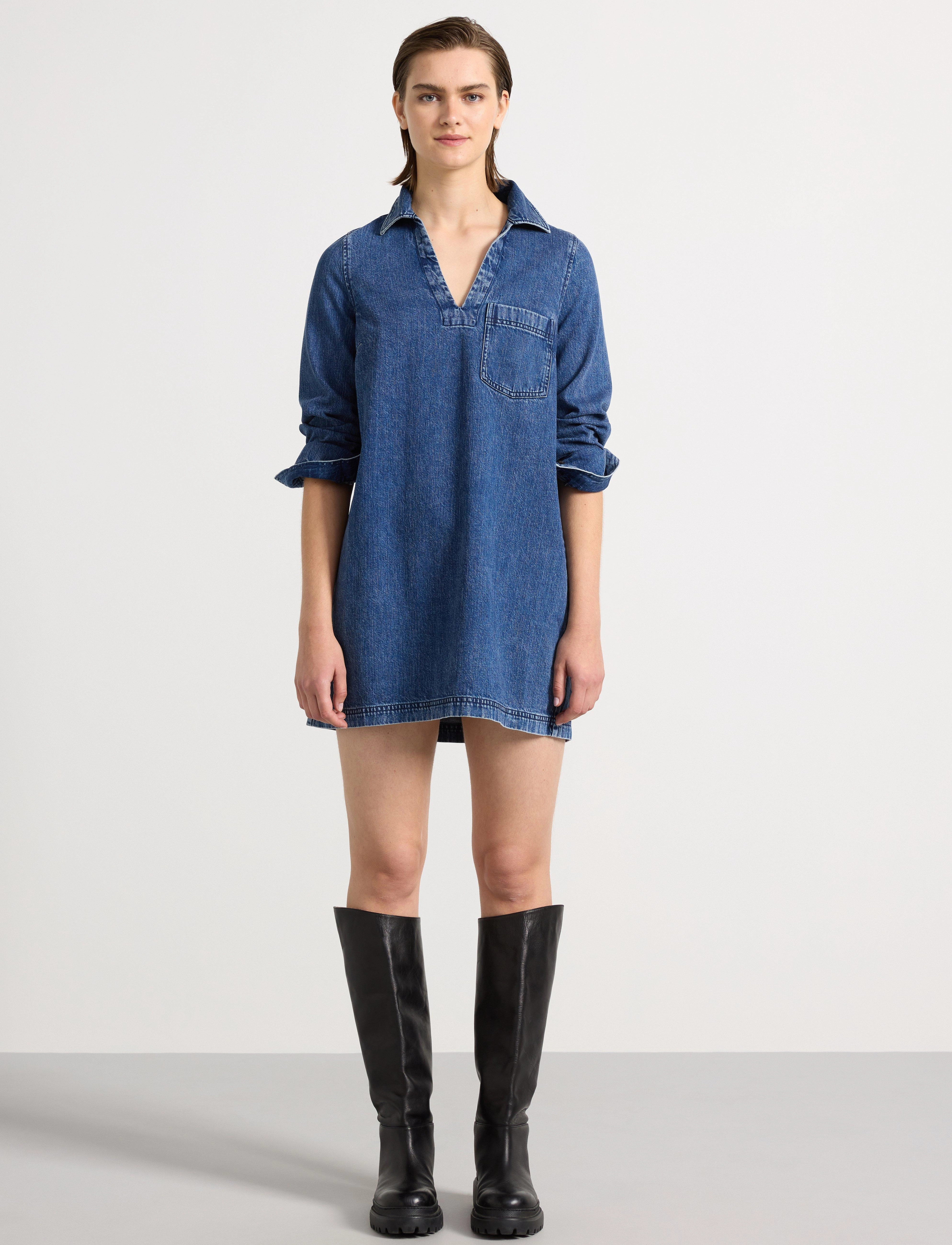 Lindex Dress Aster, S, Dresses, Blau - Short Dress, Frauen