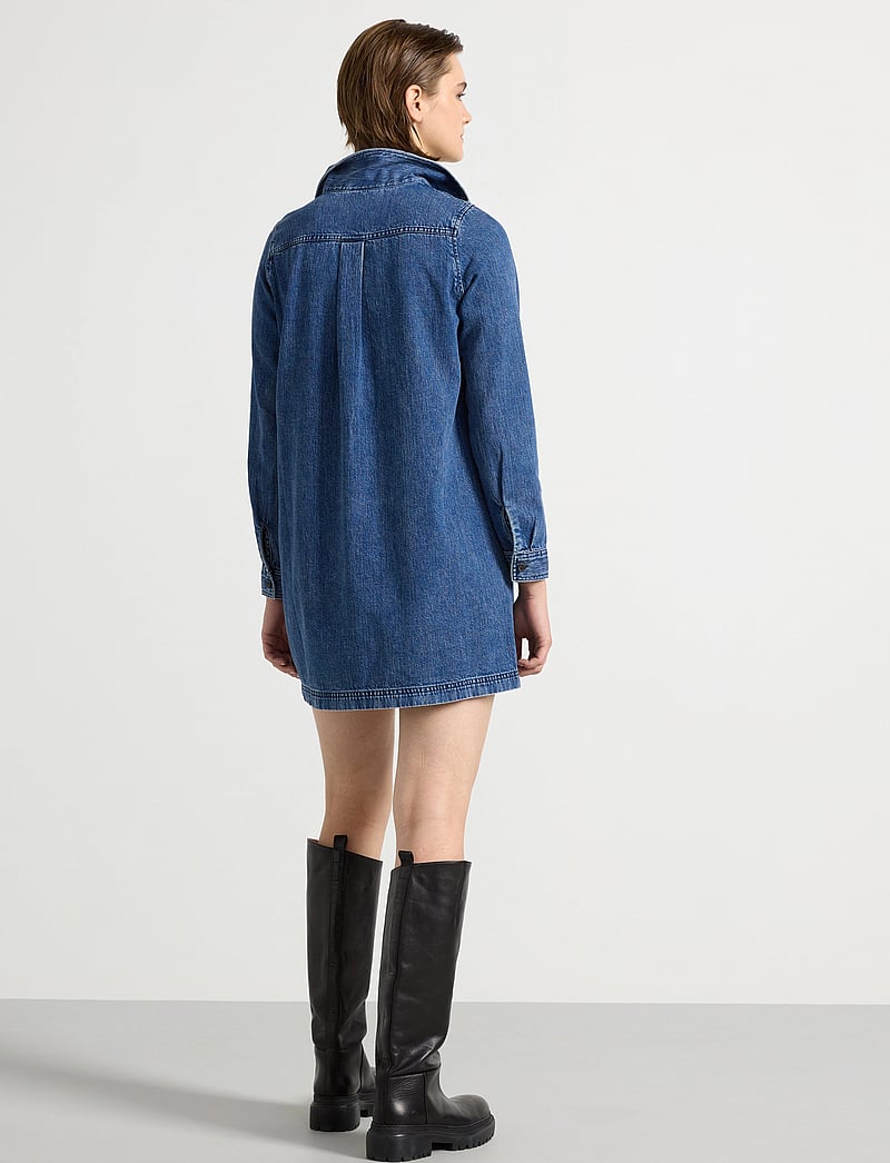 Lindex - Dress Aster - jeansklänningar - denim blue - 3