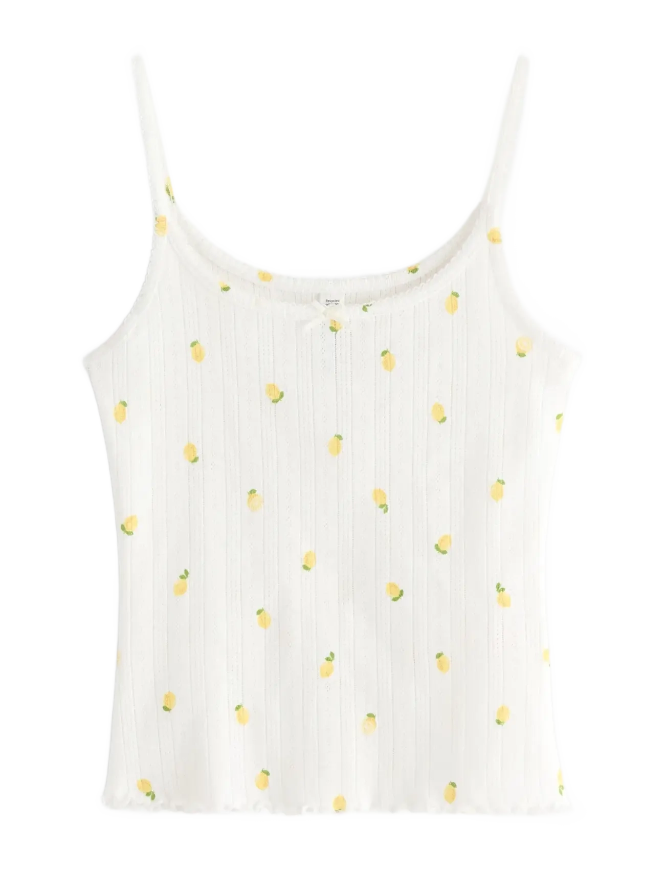 LINDEX Pyjama Oberteil In Pointelle Weiß - XXL - Damen