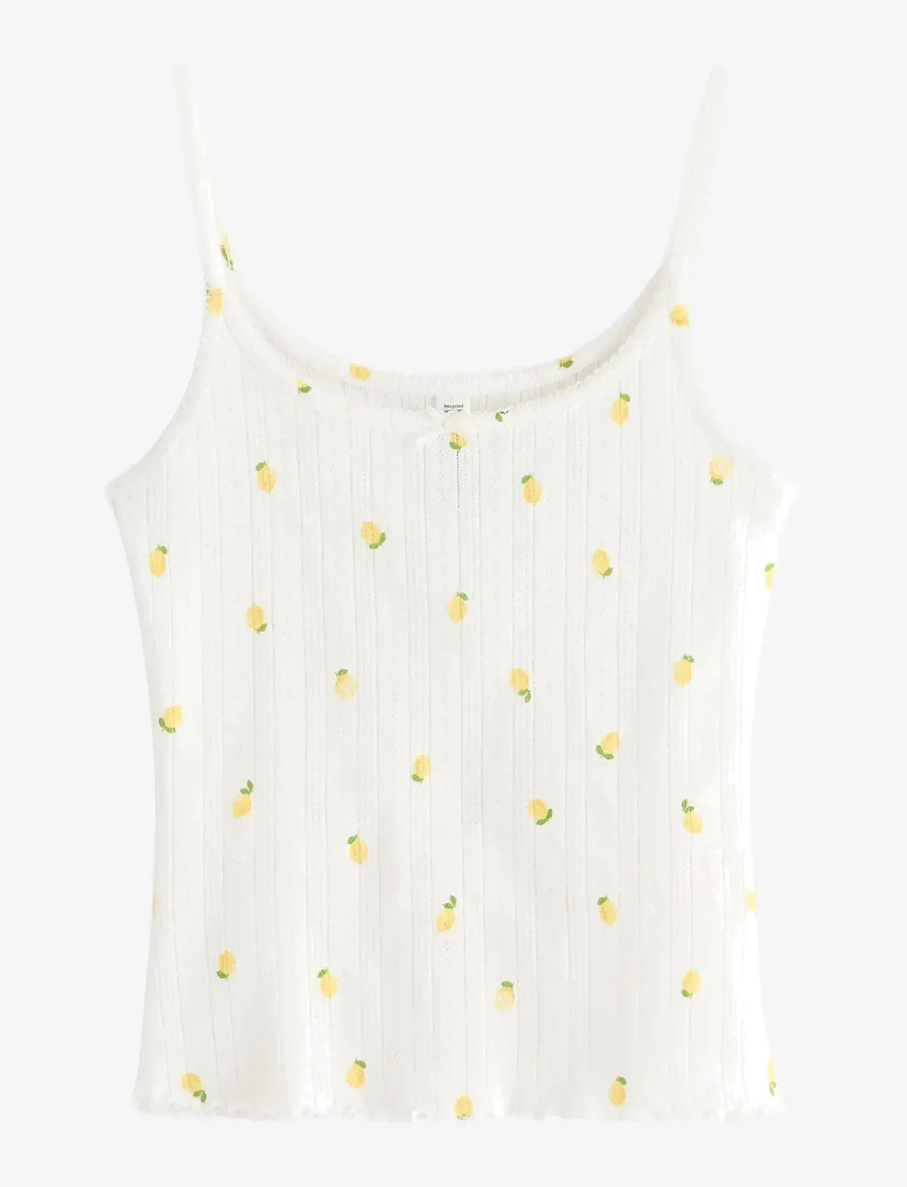 Lindex - Pyjama top in pointelle - tops - dark yellow - 1