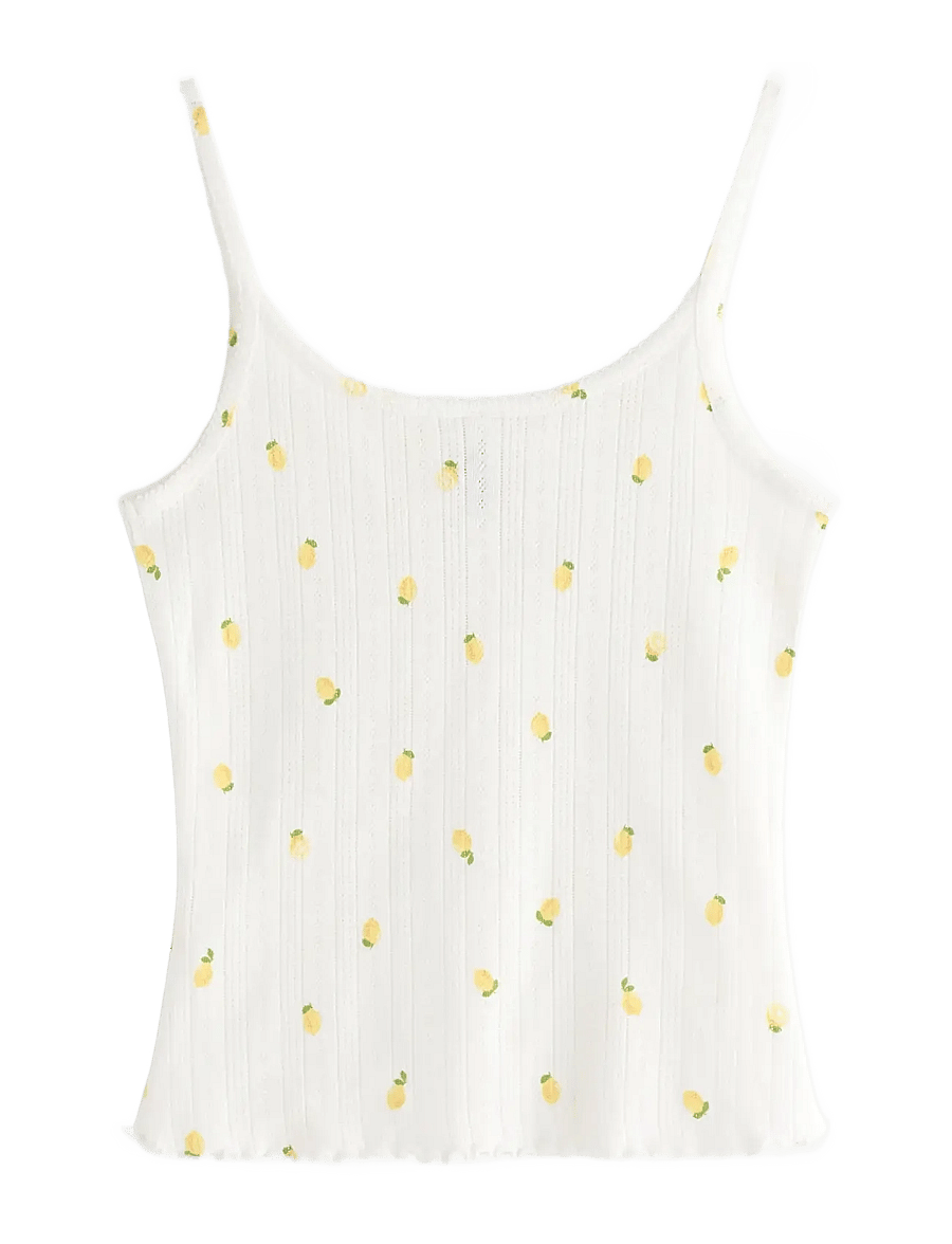 Lindex - Pyjama top in pointelle - topid - dark yellow - 2