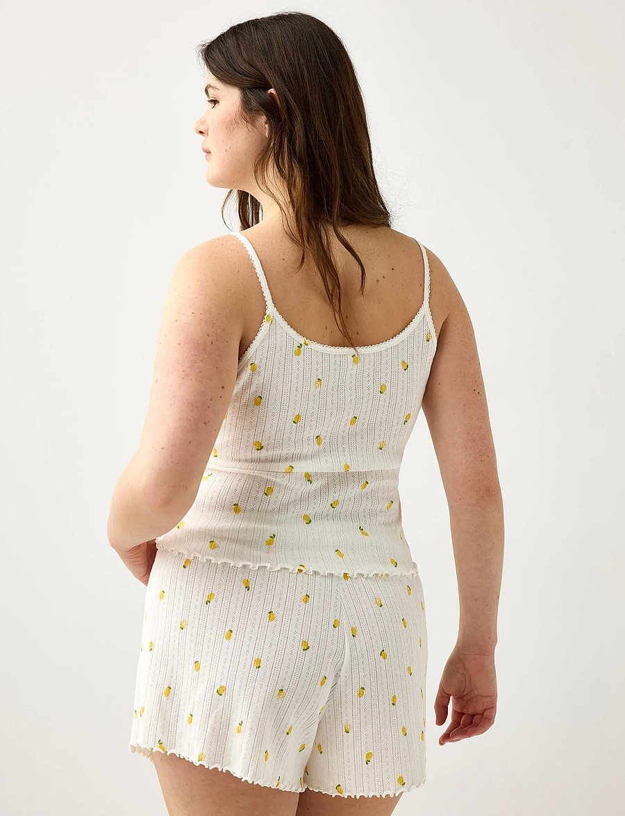 Lindex - Pyjama top in pointelle - topid - dark yellow - 3