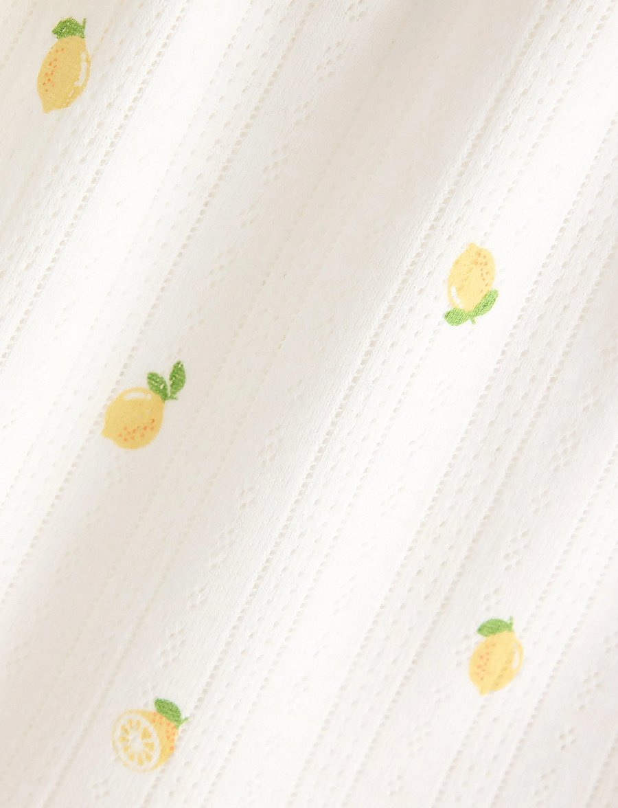 Lindex - Pyjama top in pointelle - topid - dark yellow - 5