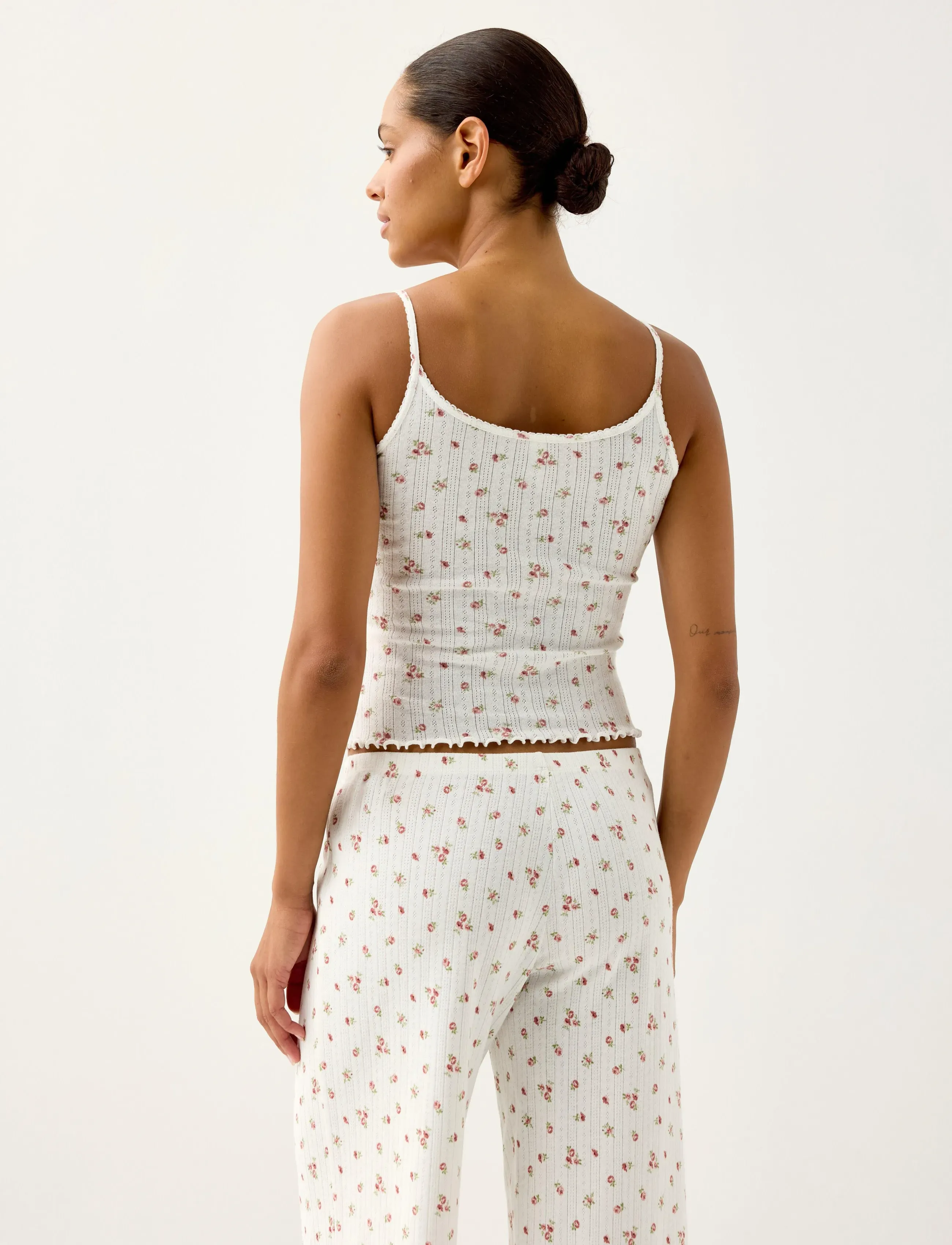 Lindex - Pyjama top in pointelle - oberteile - dusty pink - 3