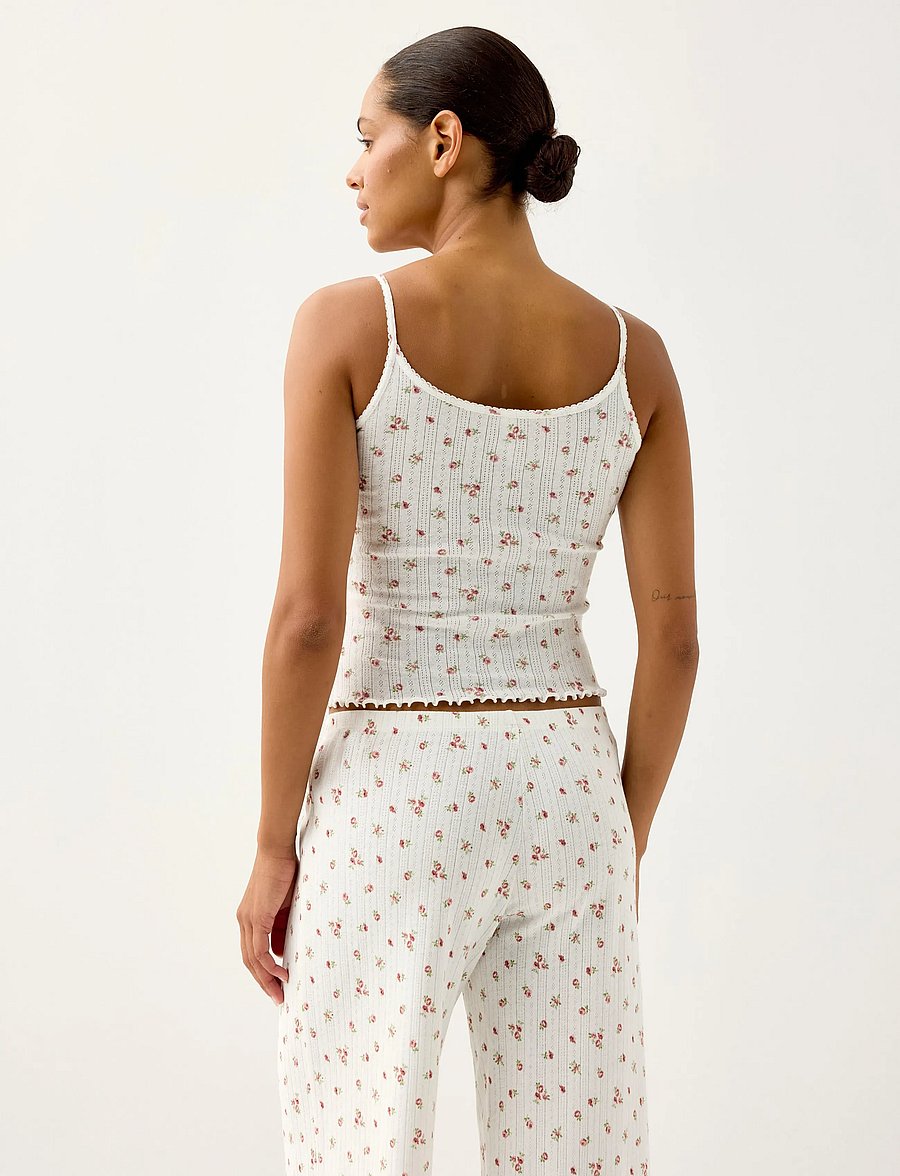 Lindex - Pyjama top in pointelle - overdele - dusty pink - 3